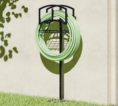 CALIDOLA Garden Hose Holder front view with hose attached