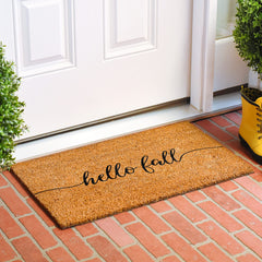 Calloway Mills Hello Fall Doormat in outdoor setting