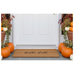 Calloway Mills Hello Fall Doormat side view showing thickness