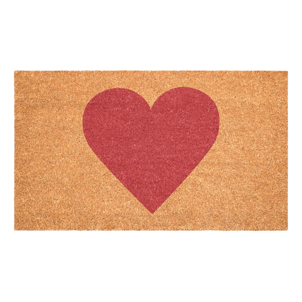 Calloway Mills Madison Heart Doormat front view in pink