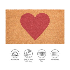 Calloway Mills Madison Heart Doormat on porch