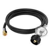 CALPOSE 6 Feet Propane Hose with Regulator, black color