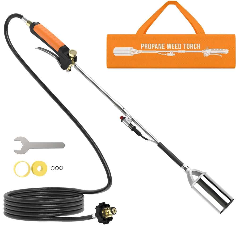 CALPOSE Propane Torch Weed Burner front view with 12FT hose