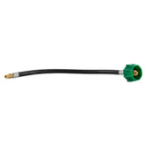 Camco 15-inch propane pigtail hose connector in green and black