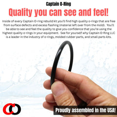 Captain O-Ring R0358000 O-Ring Kit with dimensions displayed