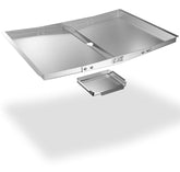 CaptainGrill grease tray front view with adjustable width