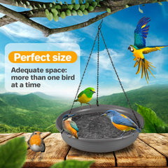CARGEN Hanging Bird Bath Bowl in garden setting