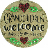 Carson Grandchildren Welcome Garden Stone front view with hand-painted design