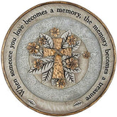 Carson Treasured Memory Garden Stone Plaque front view with bronze accents