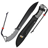 CAT 21-Inch Machete with black blade and comfort grip handle