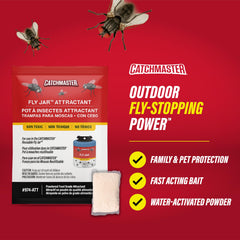 Catchmaster Fly Jar Bait Refill 3-Count close-up of bait packet