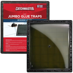 Catchmaster Jumbo Glue Trap front view with dimensions