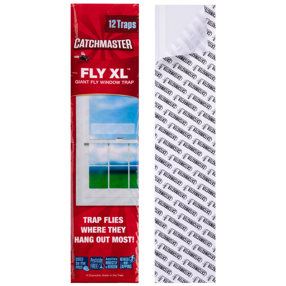 Catchmaster Window Fly Traps 12-Pack XL, clear traps in packaging