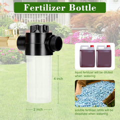Caulimo deep root watering tool with fertilizer bottle attached