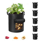 Cavisoo 10-gallon potato grow bag black front view