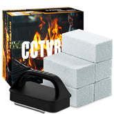 CCTVRTV Heavy Duty Griddle Cleaning Brick Set with Handle, Light Blue