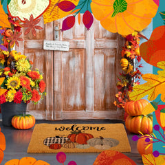 Ceenna Doormat showing non-slip backing and size 16 x 28 inches