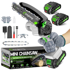 CEEPUY Mini Chainsaw front view with gray body