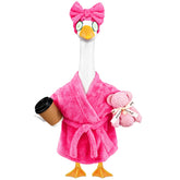 Celltestria Lady Goose Outfit pink bathrobe with coffee cup and bear doll