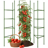 CEWOR 63-inch green tomato cage front view