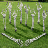 Cfyosnk 10Pcs Skeleton Arm Stakes in black and white