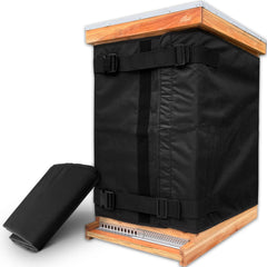 Challicare Winter Bee Hive Wrap front view with adjustable closures