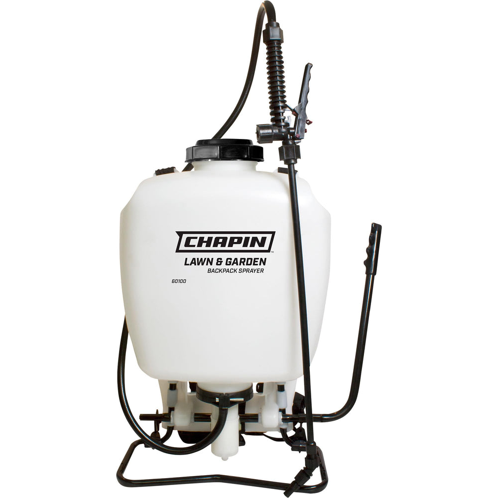 CHAPIN 4 Gallon Backpack Sprayer front view with translucent tank