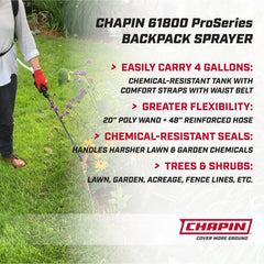 CHAPIN sprayer showing the adjustable brass nozzle