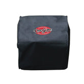 Char-Griller Side Fire Box Grill Cover in black with logo front view