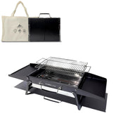 Charmline Portable Charcoal Grill front view, black finish