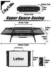 Charmline Portable Charcoal Grill on a picnic table