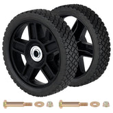CheeMuii 2PCS 7-inch lawn mower wheels kit, black