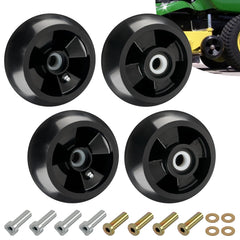 CheeMuii 4 Pack Lawn Mower Deck Wheels Kit with bushings