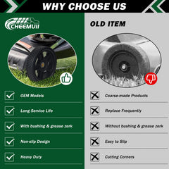 CheeMuii lawn mower wheel side view
