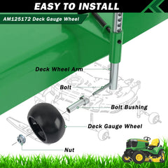 CheeMuii lawn mower wheels kit contents including bolts and gaskets