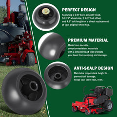 CheeMuii mower deck wheels assembled with bolts and nuts