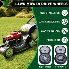 CheeMuii package of 4 lawn mower wheels
