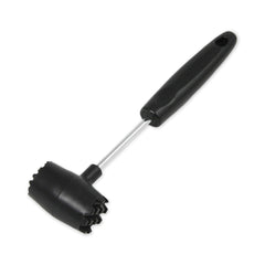 Chef Craft Meat Tenderizer 9.5 inch front view in stainless steel and black