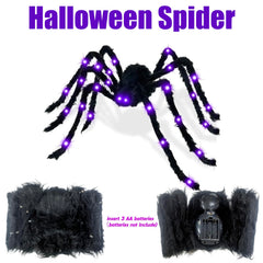 Cherislpy Jumbo Halloween Light Up Spider hanging from the ceiling