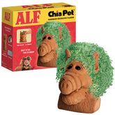 Chia Alf Terracotta Planter front view with chia seeds