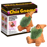 Chia Classic Gnome Planter front view with chia seeds