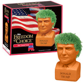 Chia Donald Trump Chia Pet planter with drip tray and chia seeds