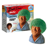 Chia Happy Painter Blue Shirt terracotta planter front view