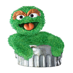 Chia Oscar the Grouch terracotta planter front view