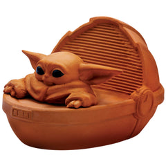 Chia Star Wars Mandalorian The Child planter with sprouted seeds