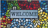 CHICHIC Colorful Welcome Door Mat front view 24x36 inches