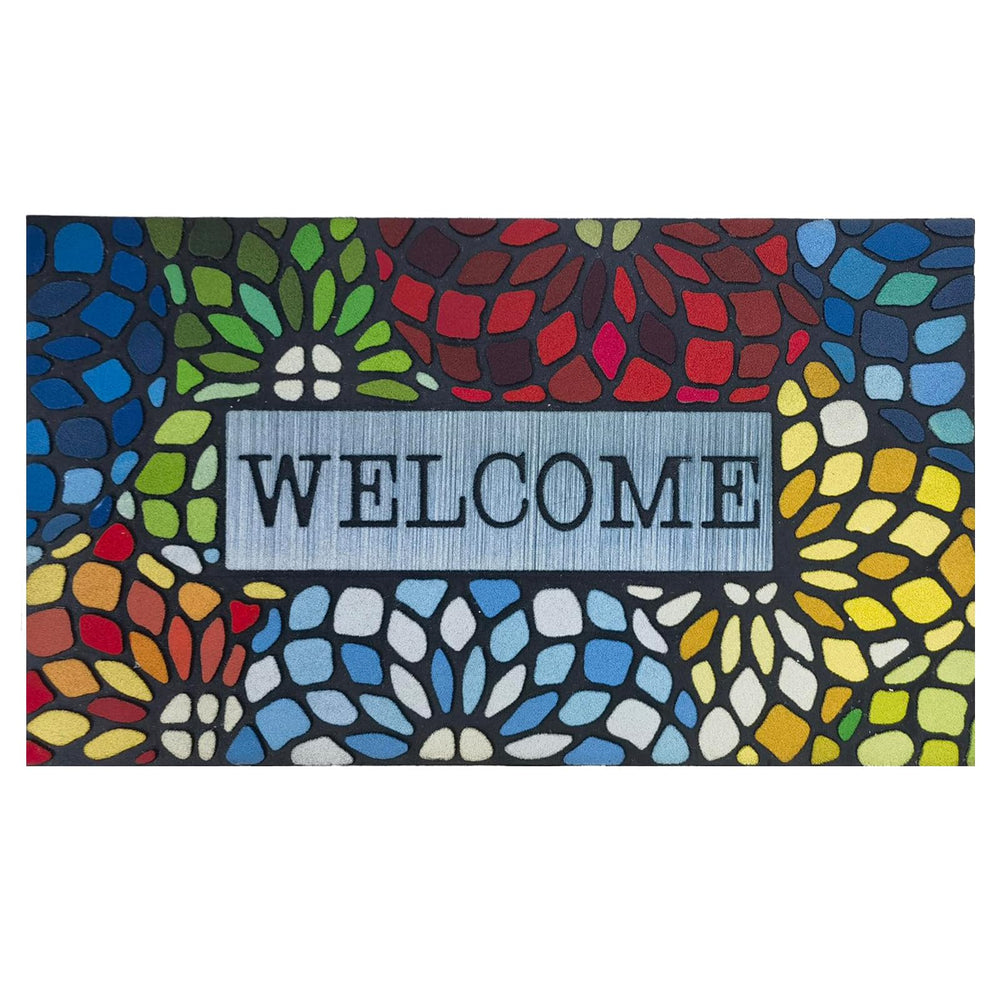 CHICHIC Colorful Welcome Mat front view 18x30 inches