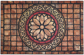 CHICHIC Rectangle Door Mat 24 x 36 inch brick-red front view