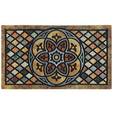 CHICHIC Welcome Door Mat 18x30 Inch front view with petal design