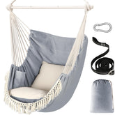 Chihee Hammock Chair in light grey with two cushions